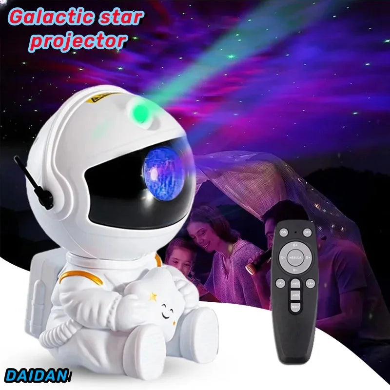 Projetor de Estrelas Galáxia, Luz Noturna Astronauta, Projetor Espacial Nebulosa Estrelada, Lâmpada de LED para Teto, Decoração de Quarto, Presente para Crianças