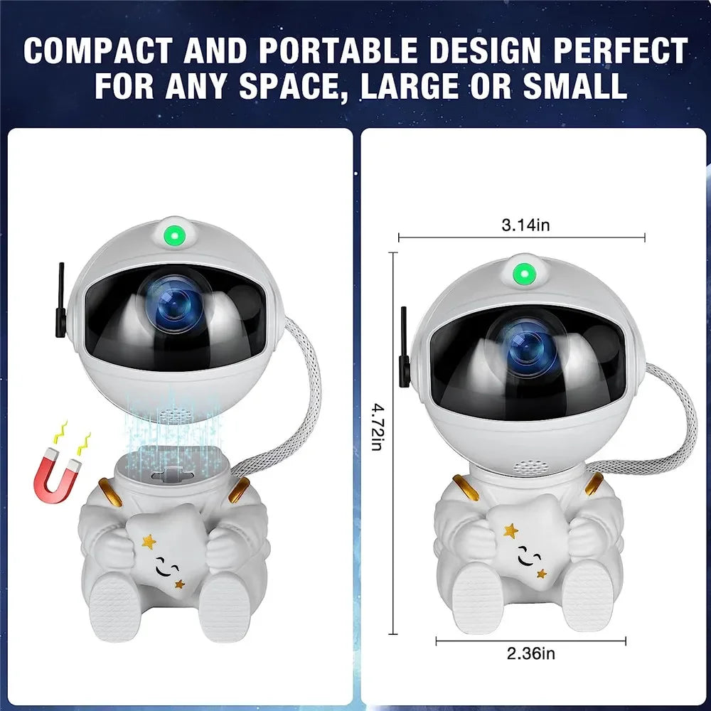 Projetor de Estrelas Galáxia, Luz Noturna Astronauta, Projetor Espacial Nebulosa Estrelada, Lâmpada de LED para Teto, Decoração de Quarto, Presente para Crianças