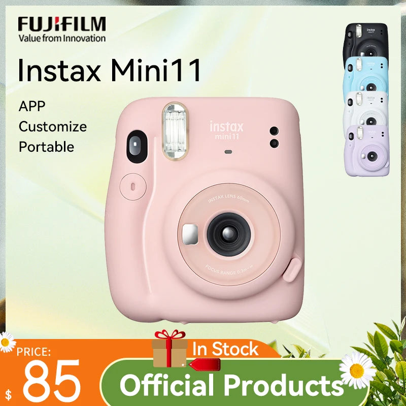 Câmera Instantânea FUJIFILM INSTAX Mini 11 – Câmera instantânea para fotos, ideal para retratos. Necessária para quem adora fotografias instantâneas. Modelos Mini 11 e Mini 12 disponíveis.