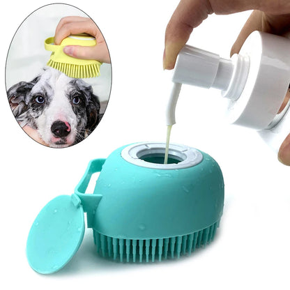 Luvas de Massagem para Banho de Silicone - Acessórios de Pet para Cachorros e Gatos, Escova Macia e Segura para Banho e Cuidados, Produtos para Mascotas