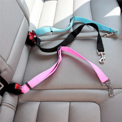 Cinto de Segurança para Cães no Carro - Protetor de Segurança para Viagens, Acessórios para Pets, Guia e Coleira para Cães com Fecho de Segurança, Coleira de Carro Resistente